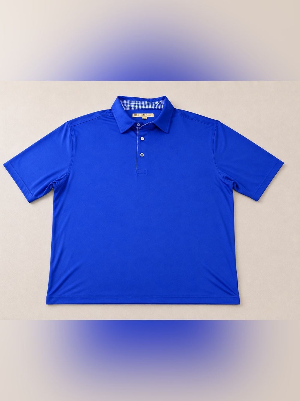 Donald Ross Blue Performance Golf Polo Men’s Large | Country Club Athletic Shirt
